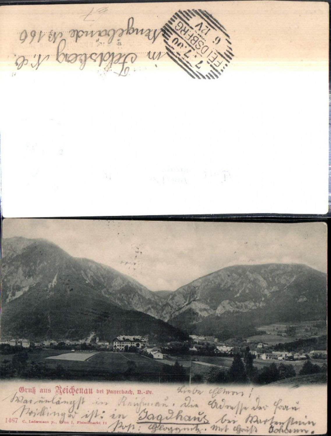 308912,Gruß aus Reichenau an d. Rax Teilansicht Bergkulisse