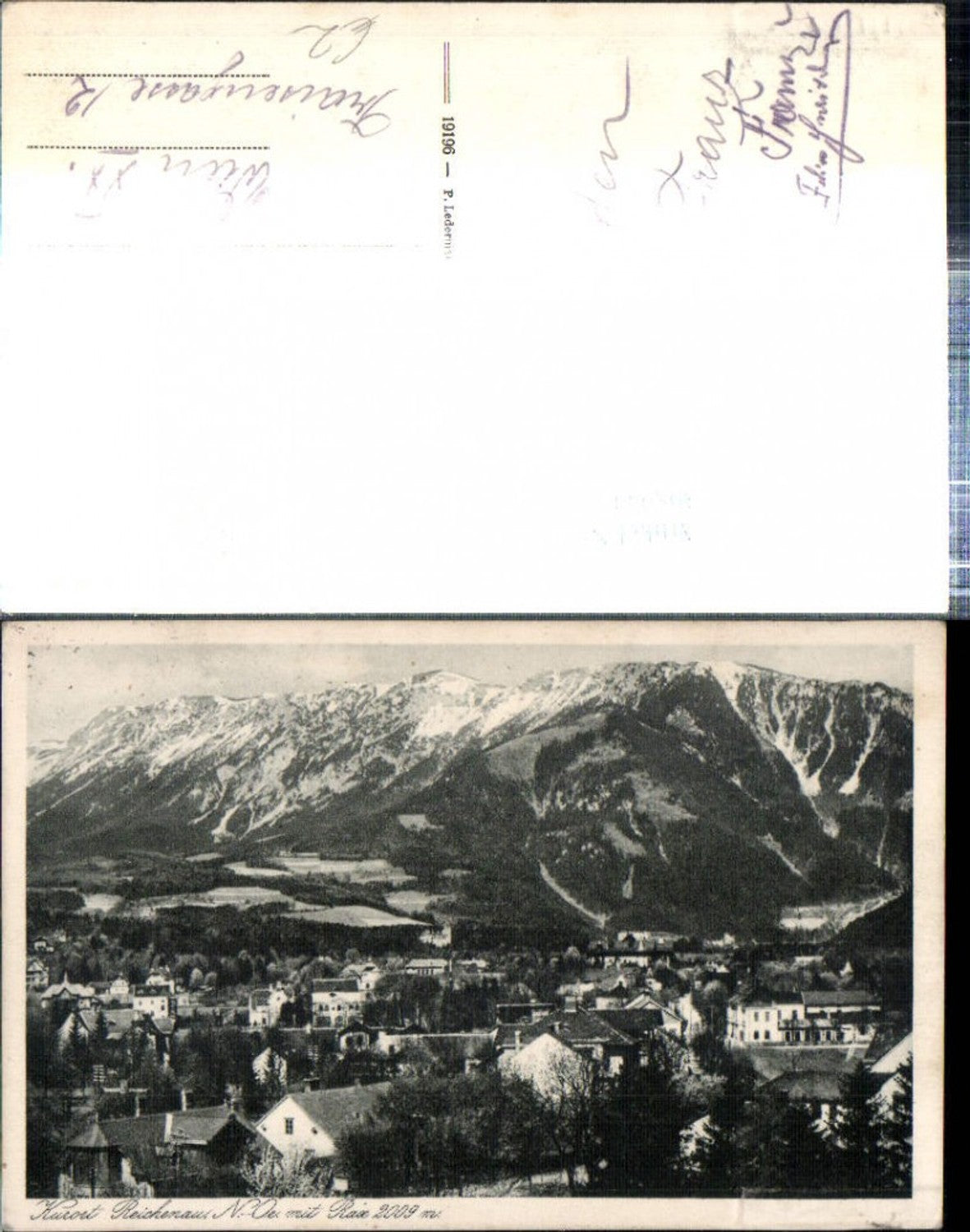 308944,Reichenau an d. Rax Teilansicht m. Rax Bergkulisse