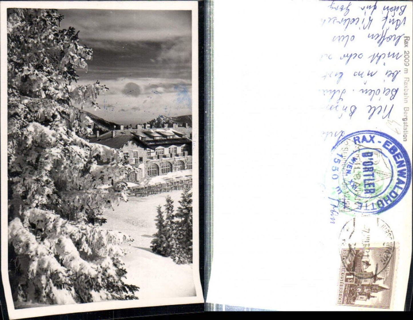 309036,Rax Raxbahn Bergstation b. Reichenau Winterbild
