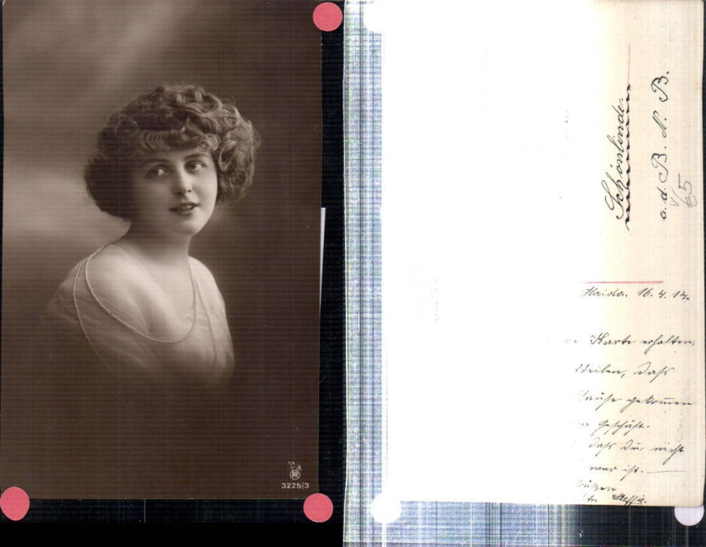 309219,Foto AK Frau Mädchen m. Perlenkette Portrait pub RPH 3225/3