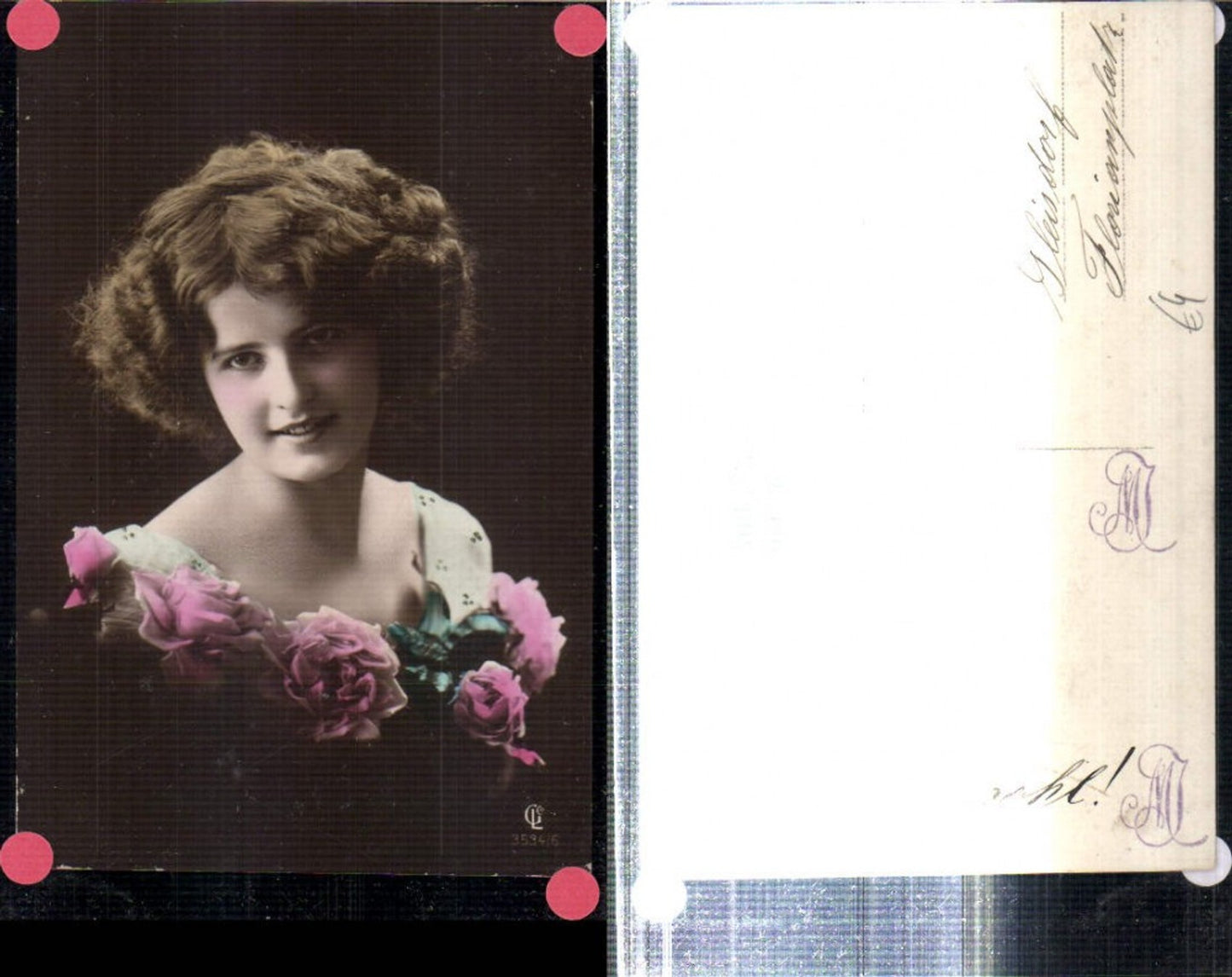 309276,Frau m. Rosenstola Rosen Portrait