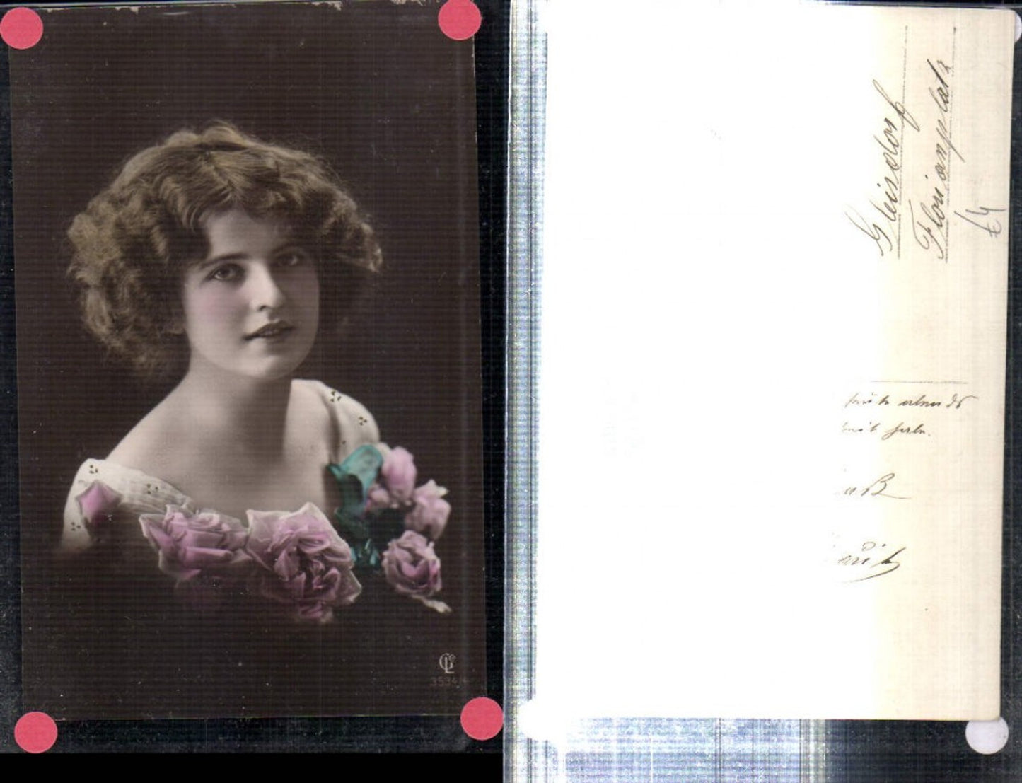 309278,Frau m. Rosenstola Rosen Portrait