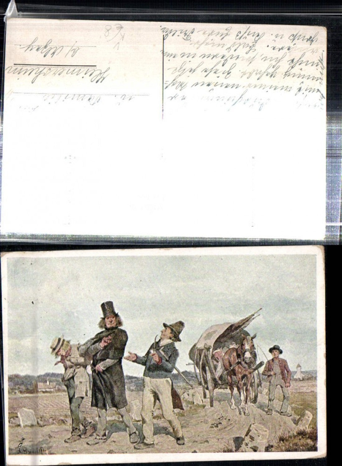 309355,Bund Deutscher Österreicher 36 Alois Greil Wandernde Komödianten Pferd