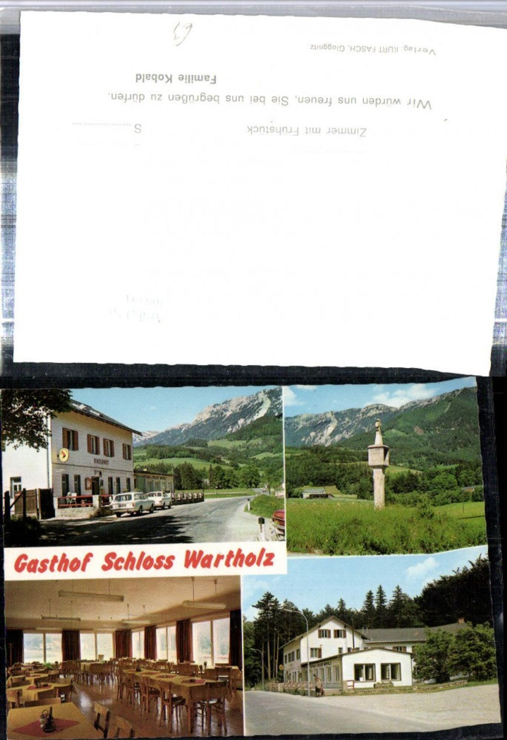 309394, Reichenau an der Rax, Gasthof Schloss Wartholz, wayside shrine, multi-image postcard