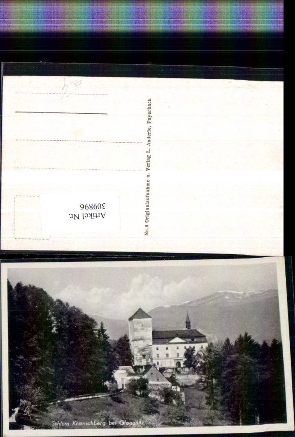 309896,Schloss Burg Kranichberg b. Gloggnitz Bergkulisse