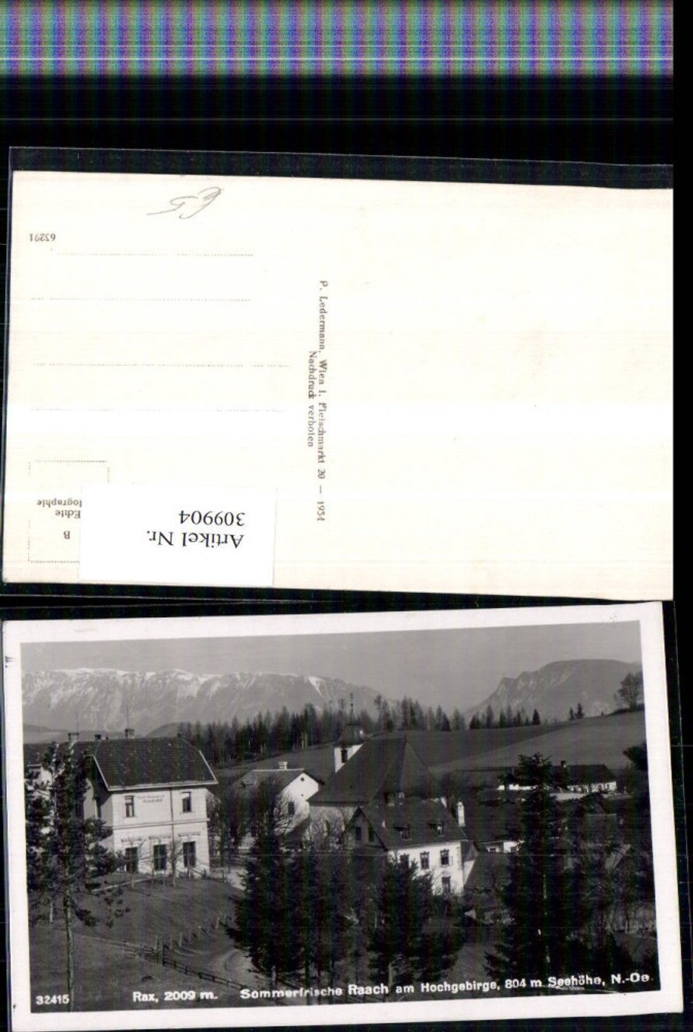 309904,Raach am Hochgebirge Kirche Restaurant geg. Rax Bergkulisse