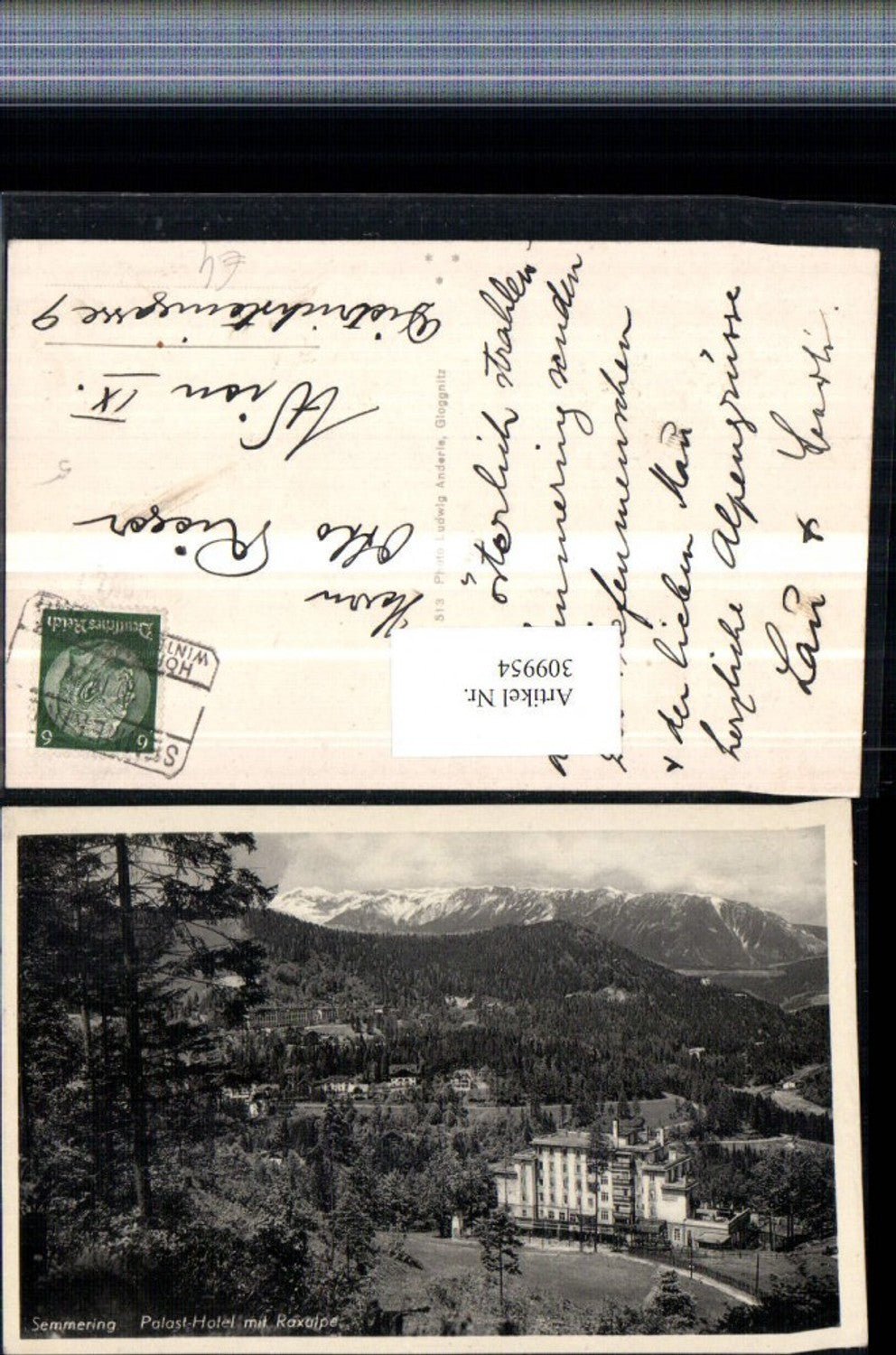 309954,Semmering Palast-Hotel m. Raxalpe Bergkulisse