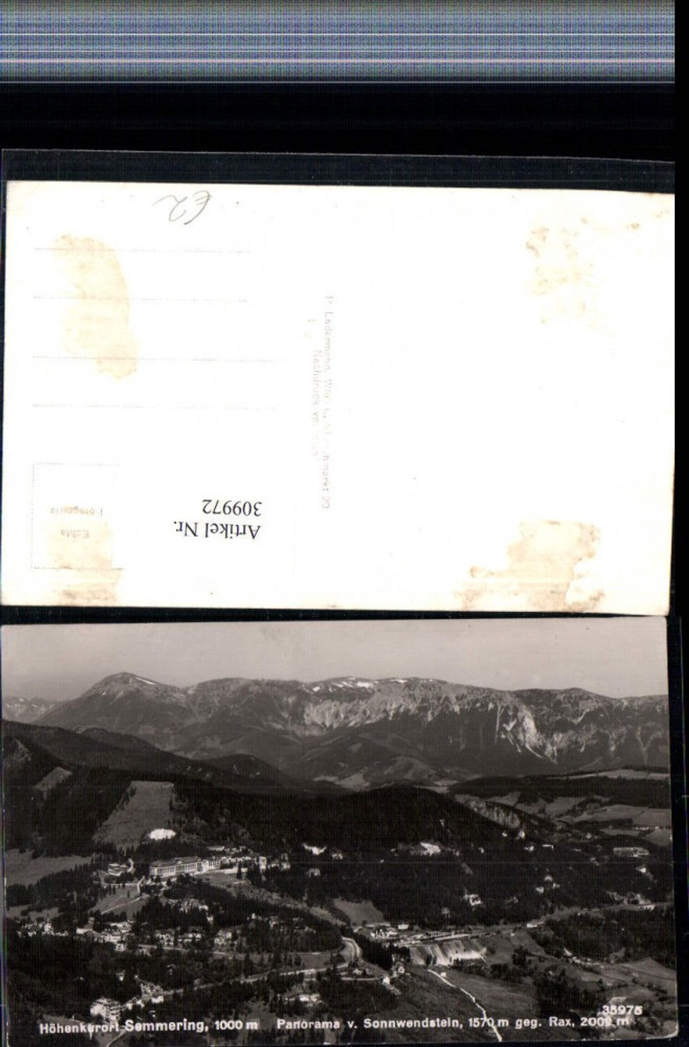 309972,Semmering Totale vom Sonnwendstein geg. Rax Bergkulisse