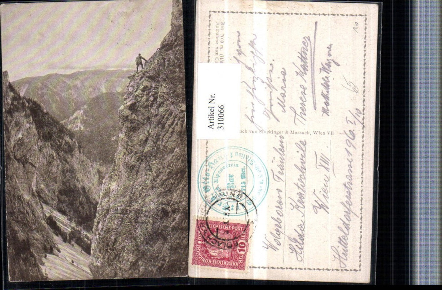 310066,Rax Großes Höllental am Gustav Jahnsteig b. Reichenau Bergkulisse