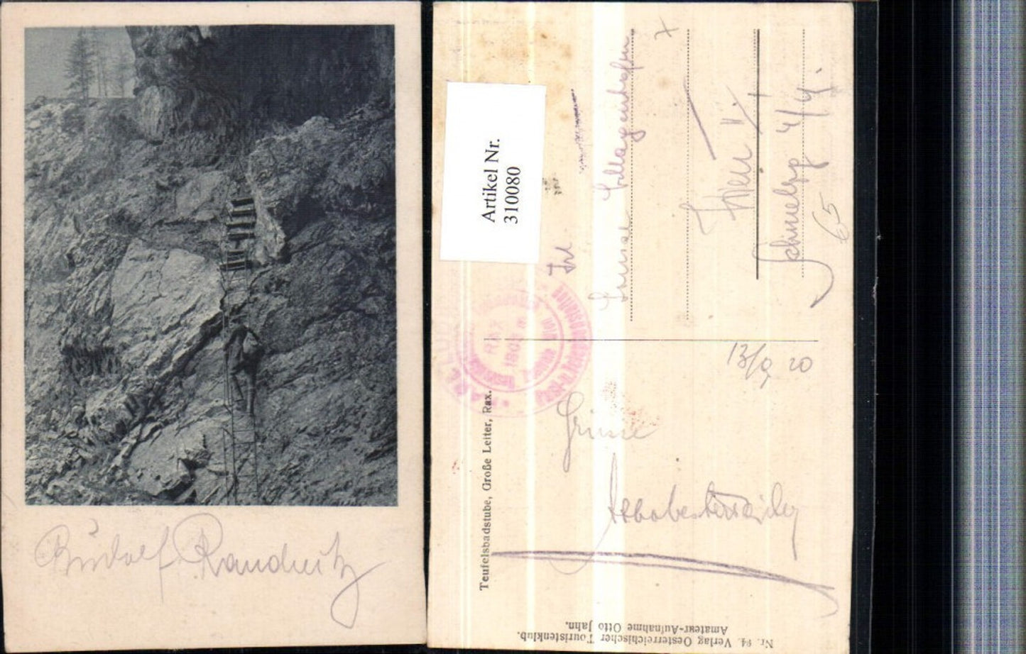 310080, Rax Teufelsbadstube near Reichenau, Large Ladder, Mountaineers