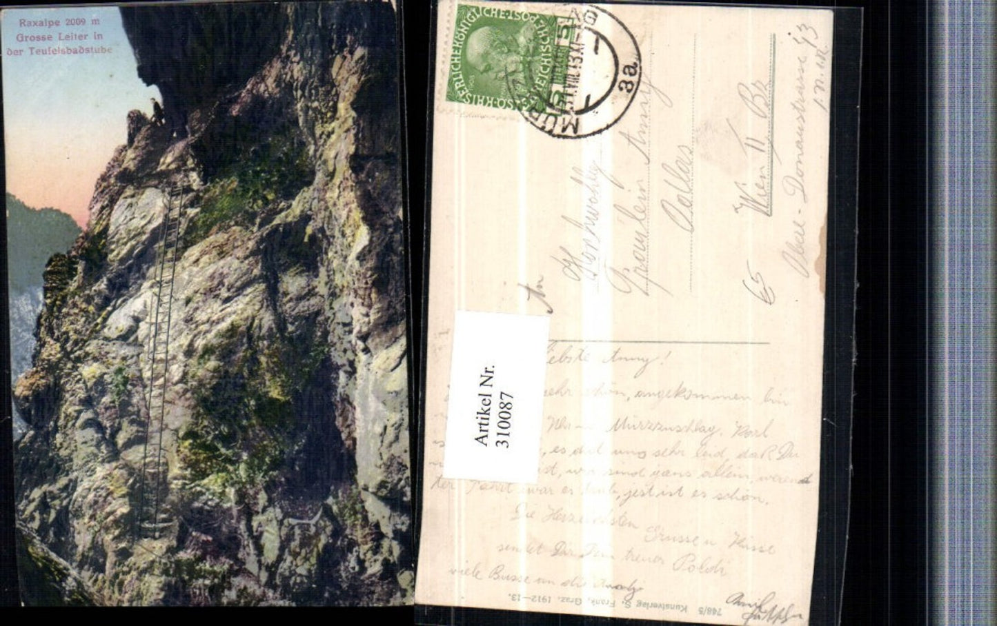 310087,Raxalpe Große Leiter in d. Teufelsbadstube b. Reichenau