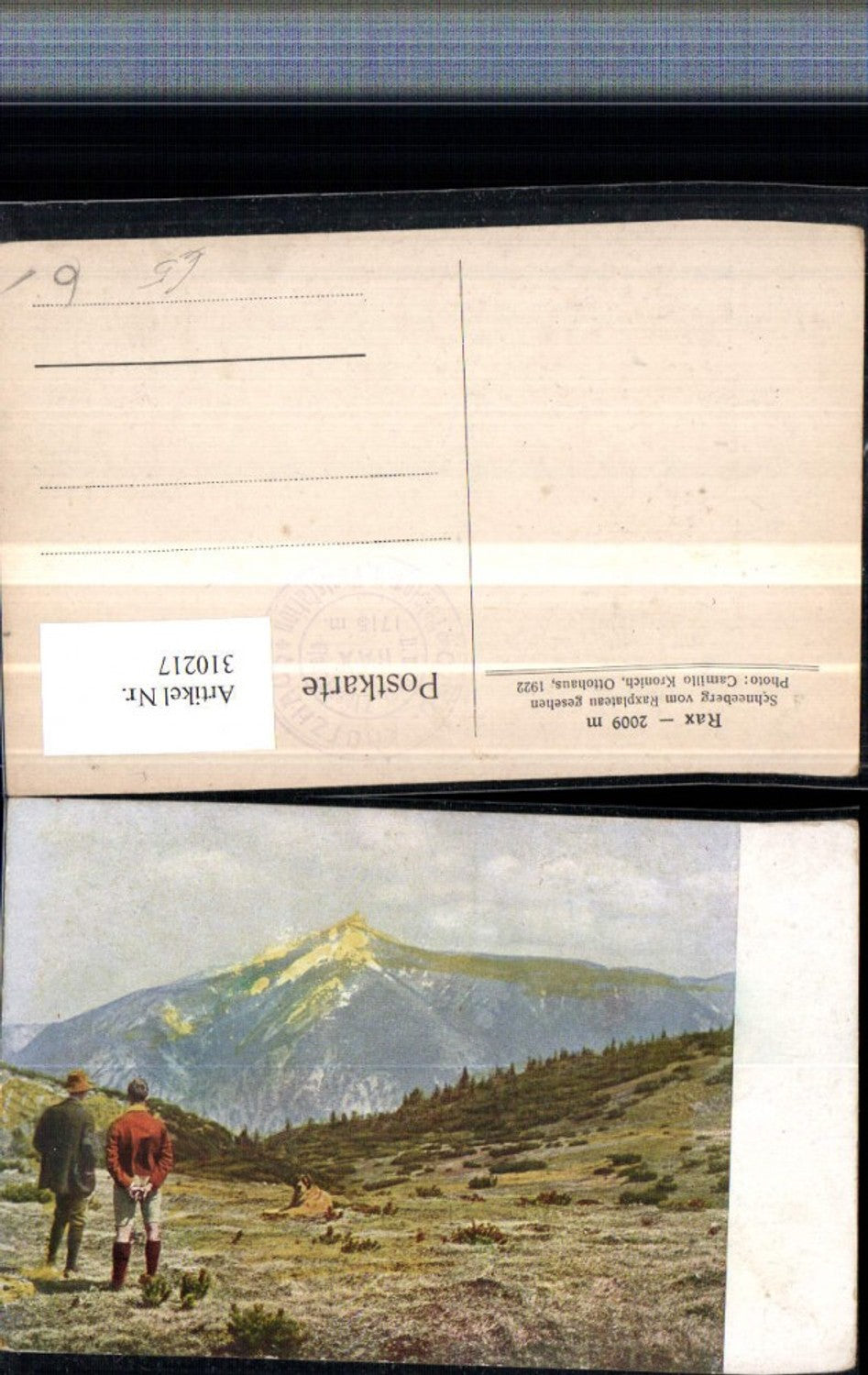 310217,Rax Schneeberg vom Raxplateau b. Reichenau Bergkulisse