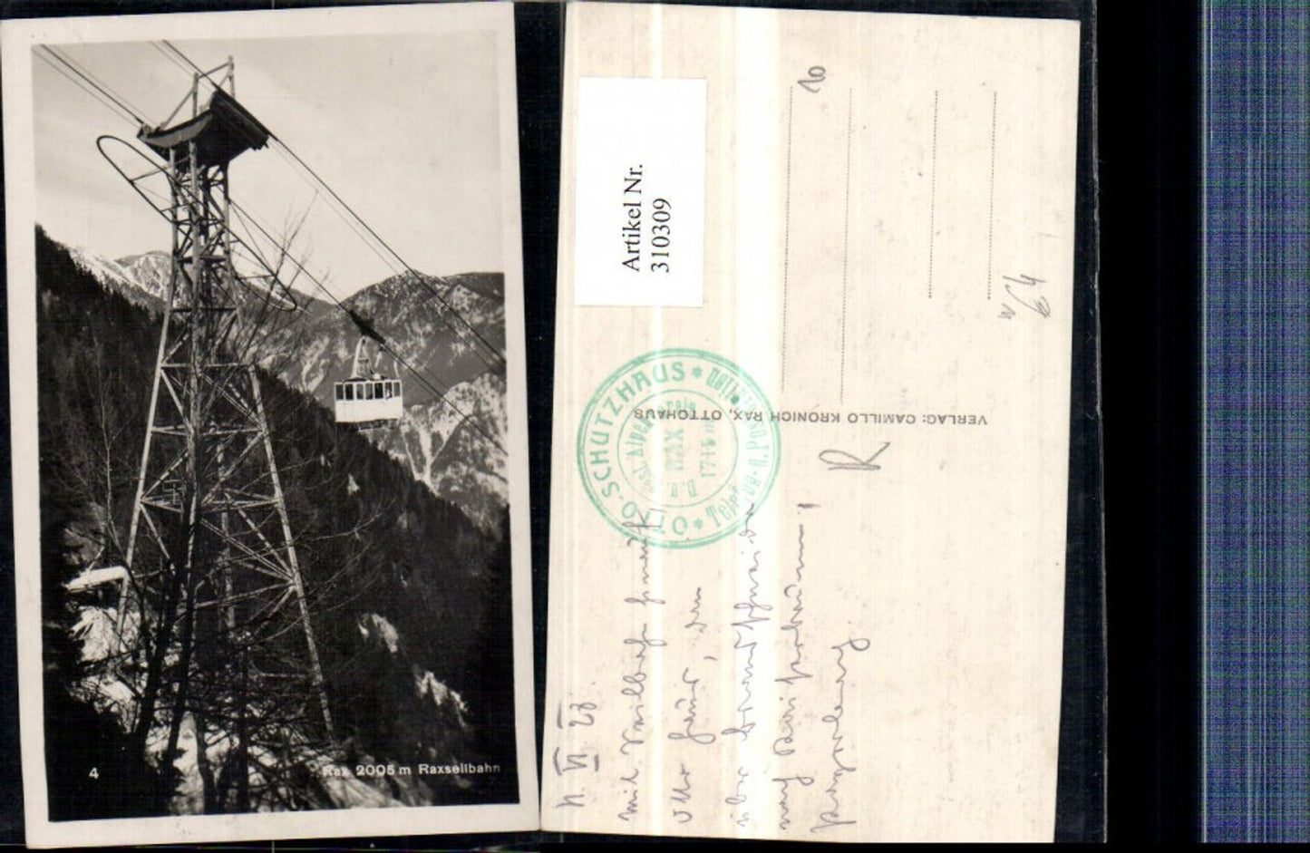 310309,Rax Raxseilbahn Seilbahn b. Reichenau Bergkulisse