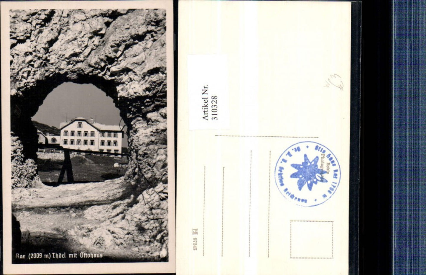 310328,Rax Durchblick Thörl m. Ottohaus Berghütte b. Reichenau