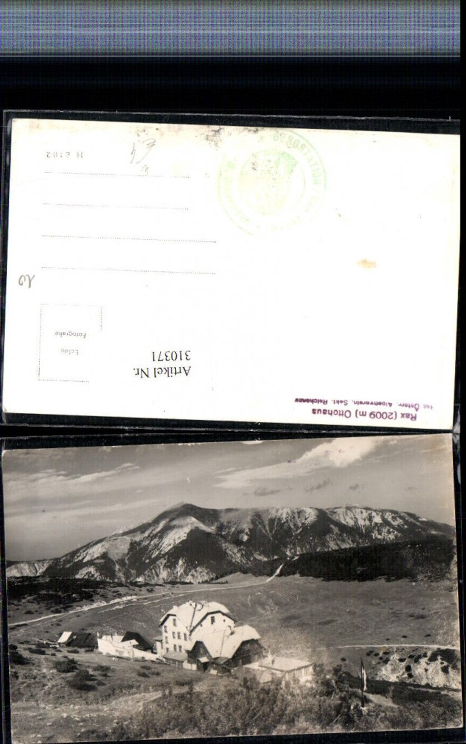 310371,Rax Ottohaus Berghütte b. Reichenau Bergkulisse