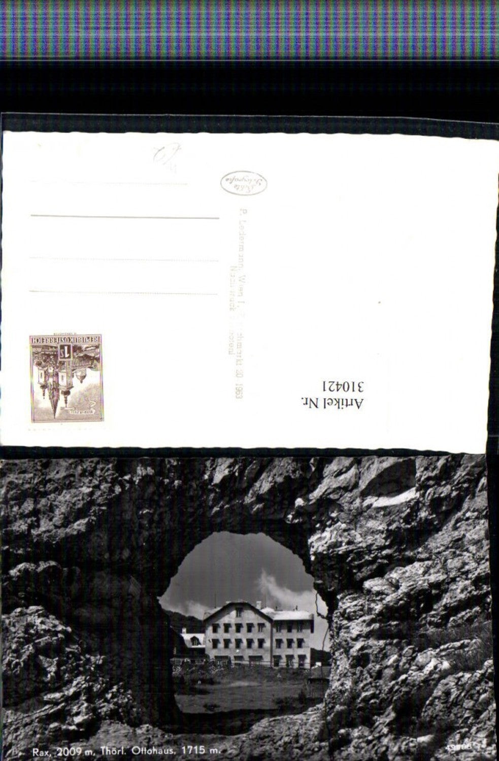 310421,Rax Thörl Durchblick m. Ottohaus Berghütte b. Reichenau