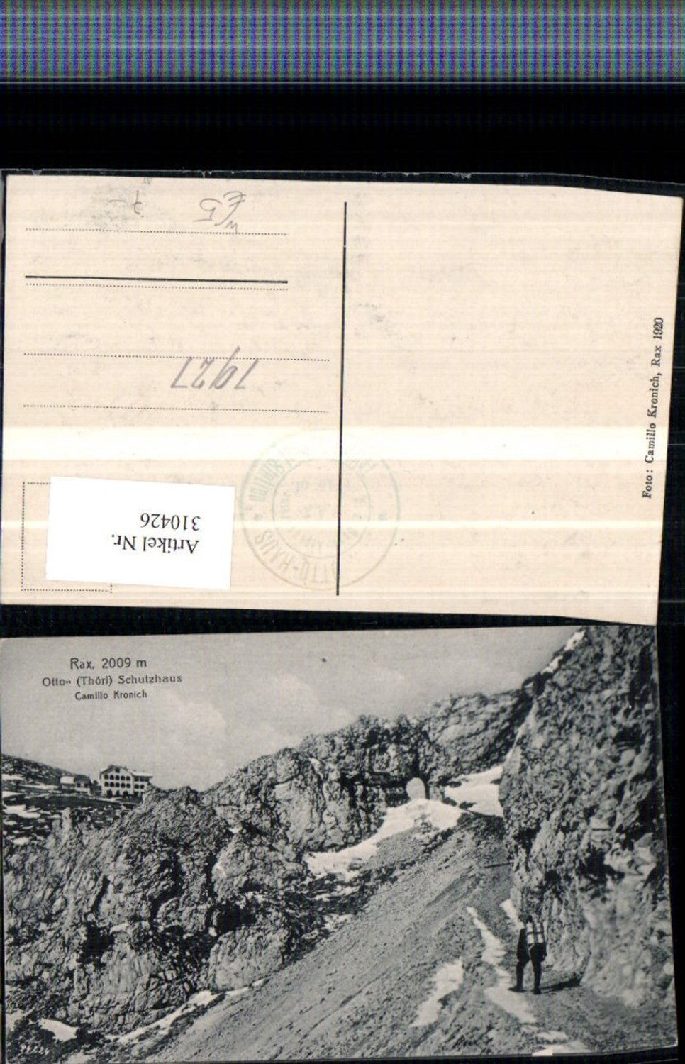 310426,Rax Törlweg Otto-Schutzhaus Berghütte b. Reichenau
