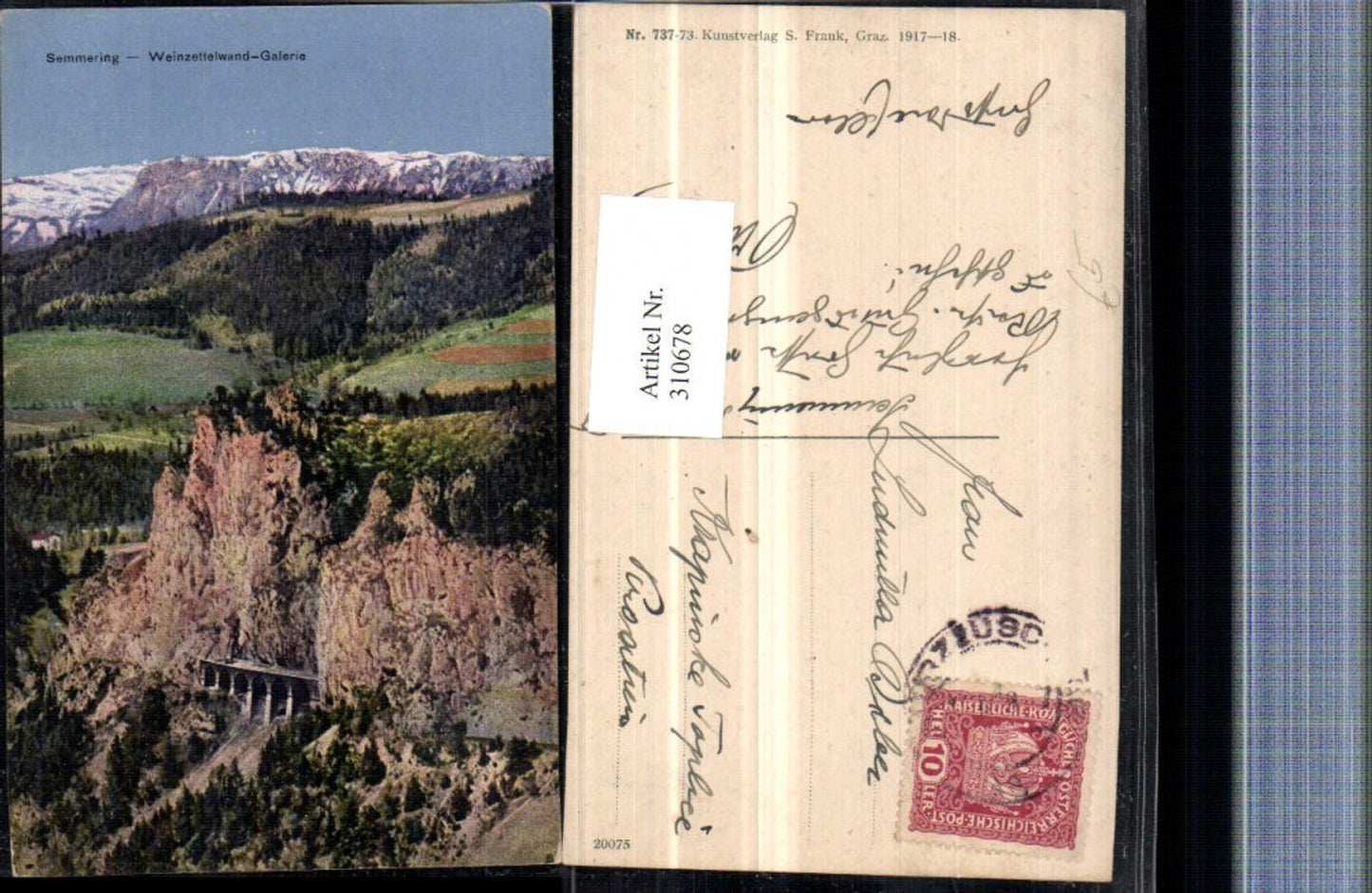 310678,Semmering Weinzettelwand Galerie Viadukt Bergkulisse