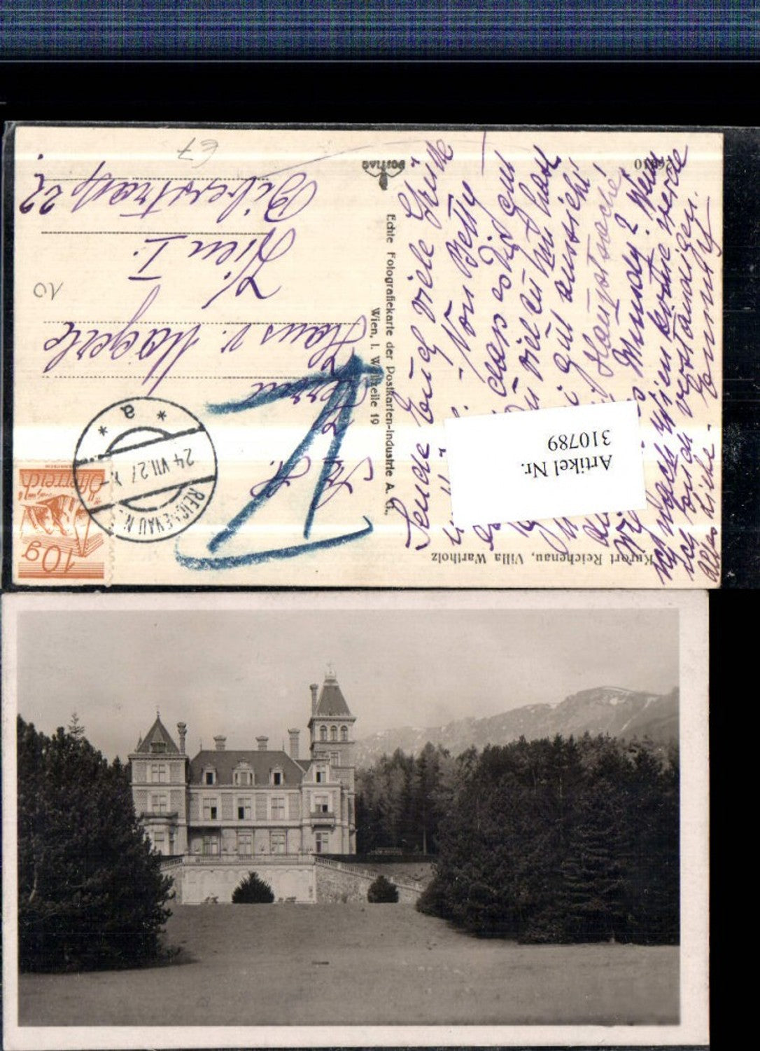 310789,Reichenau an d. Rax Villa Wartholz Bergkulisse