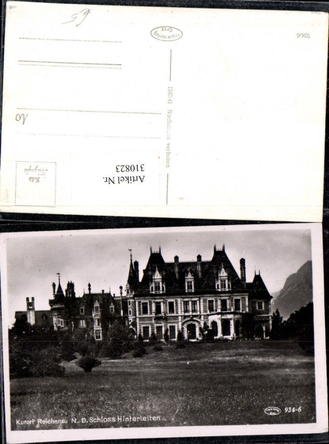 310823,Reichenau an d. Rax Schloss Hinterleiten