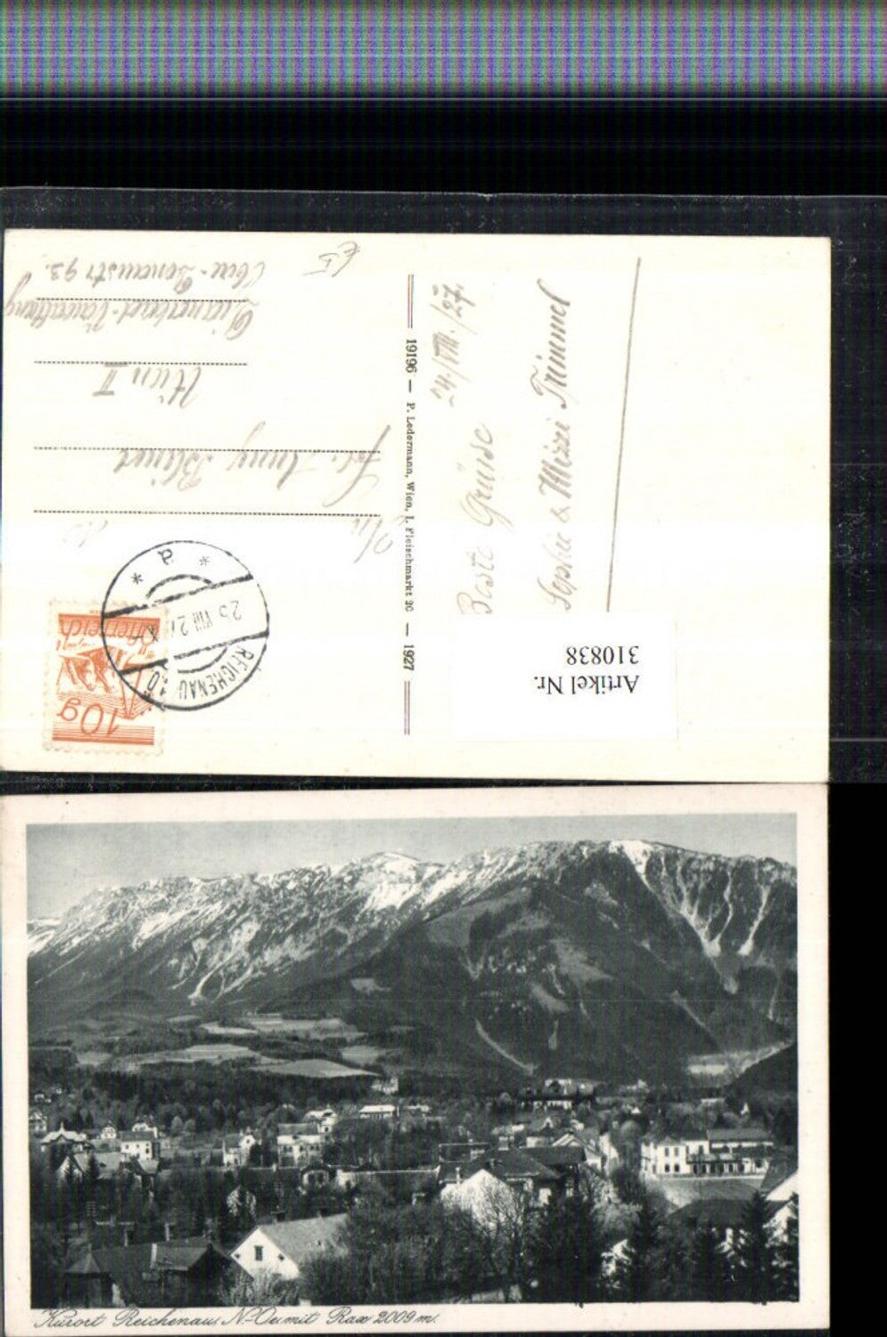 310838,Reichenau an d. Rax Teilansicht m. Rax Bergkulisse