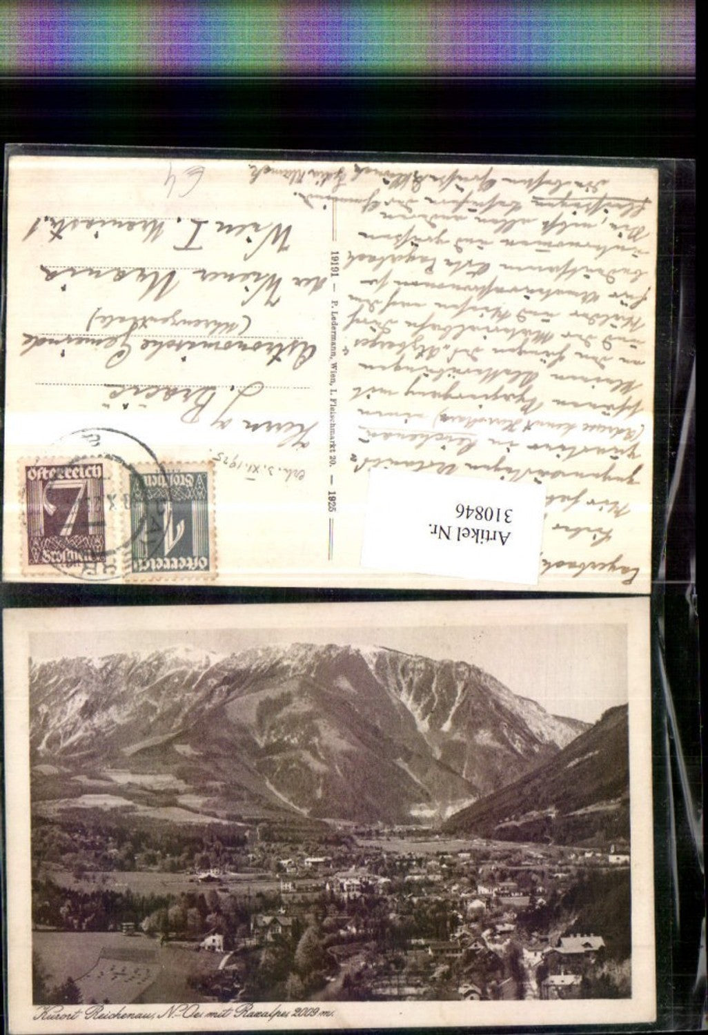 310846,Reichenau an d. Rax Totale m. Raxalpe Bergkulisse