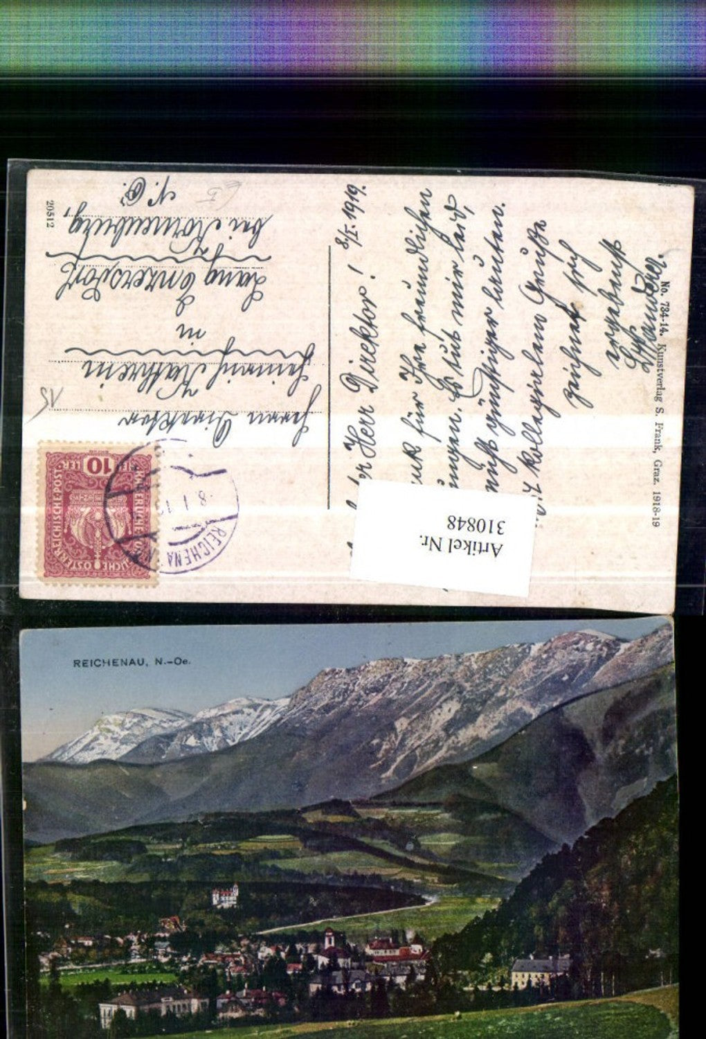 310848,Reichenau an d. Rax Teilansicht Bergkulisse