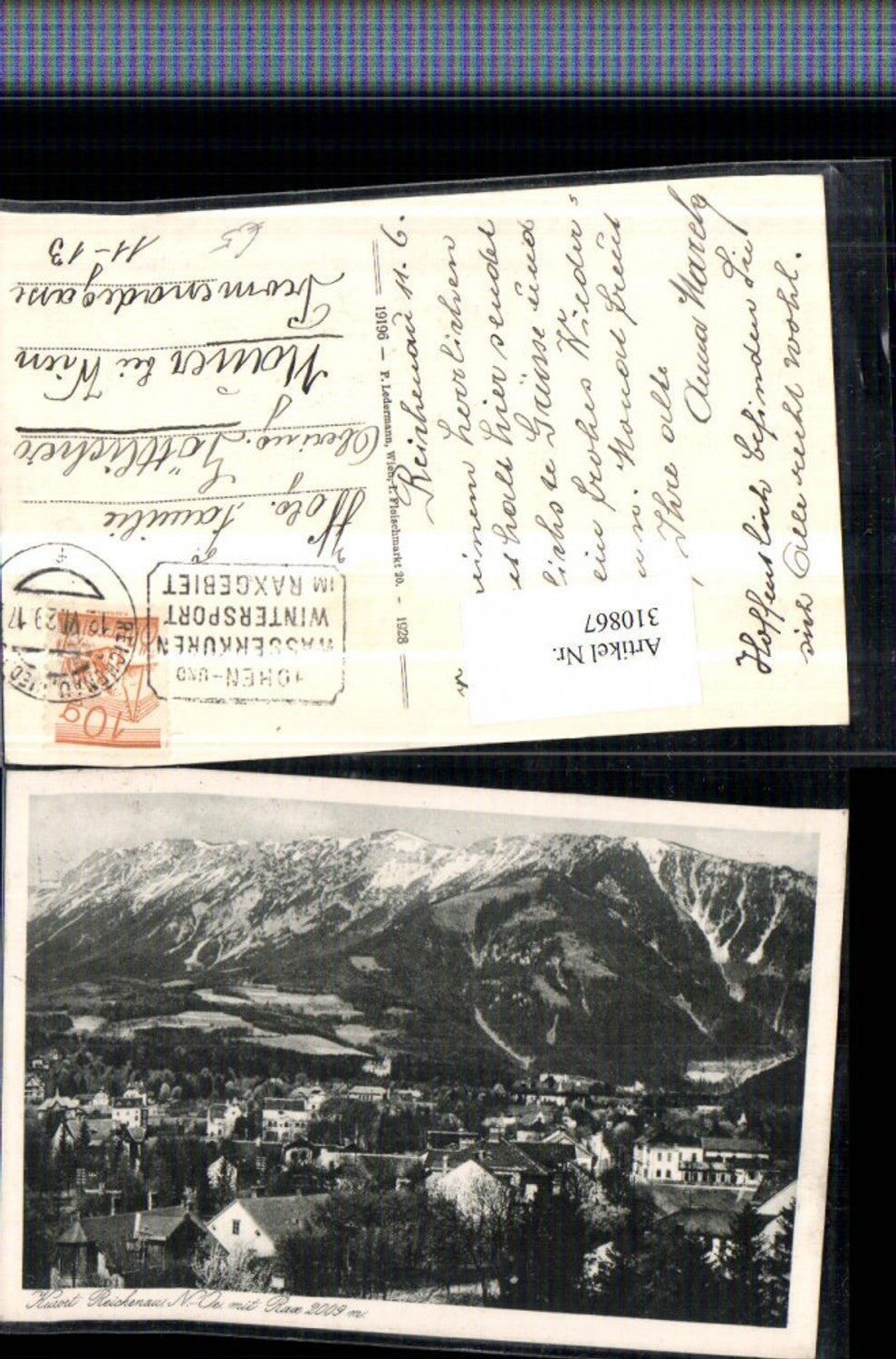 310867,Reichenau an d. Rax Teilansicht m. Rax Bergkulisse