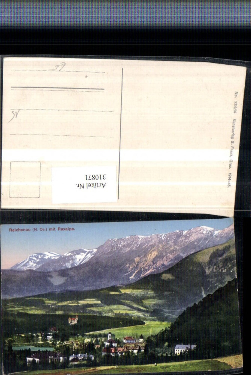 310871,Reichenau an d. Rax Teilansicht m. Raxalpe Bergkulisse