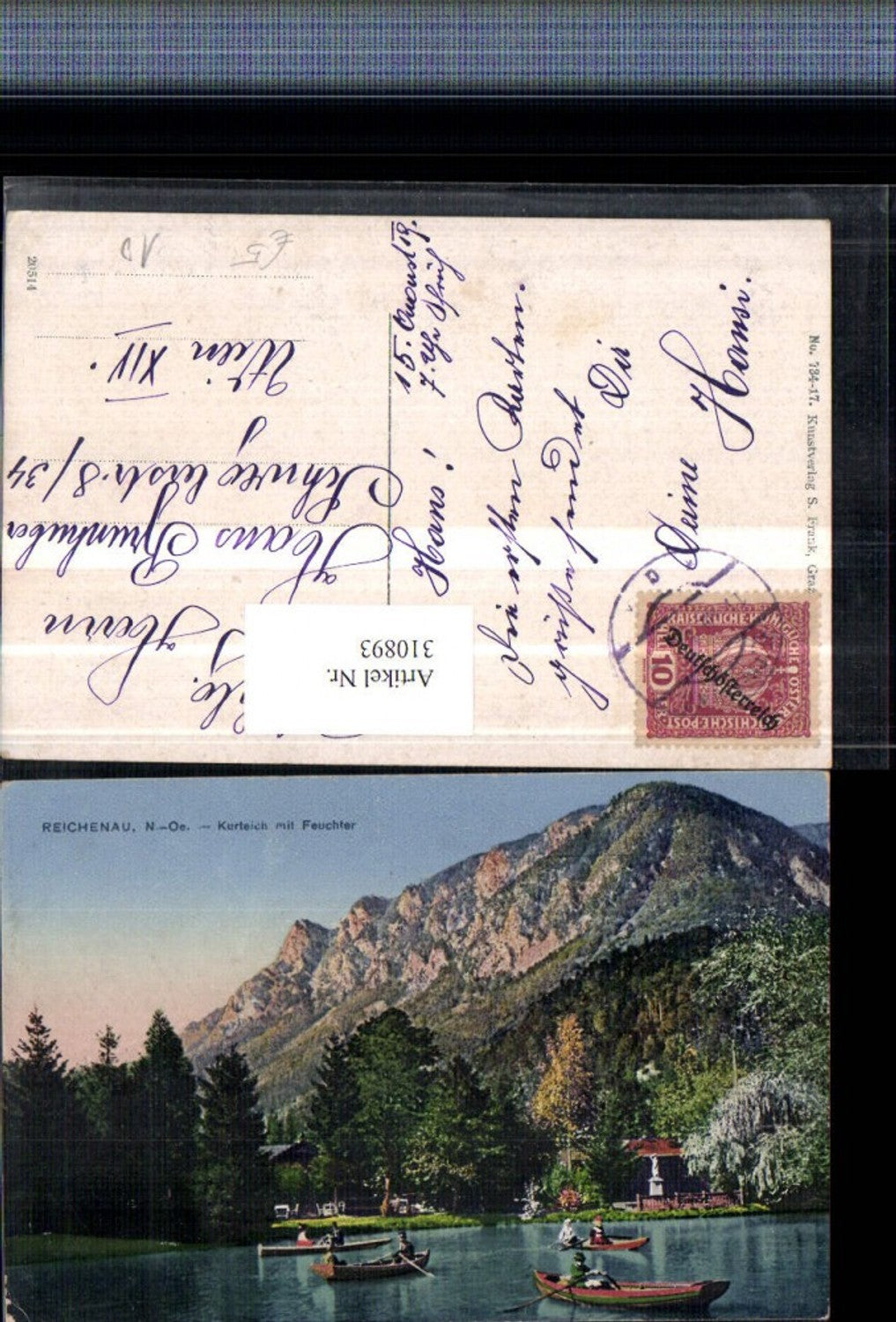 310893,Reichenau an d. Rax Kurteich Ruderboote m. Feuchter
