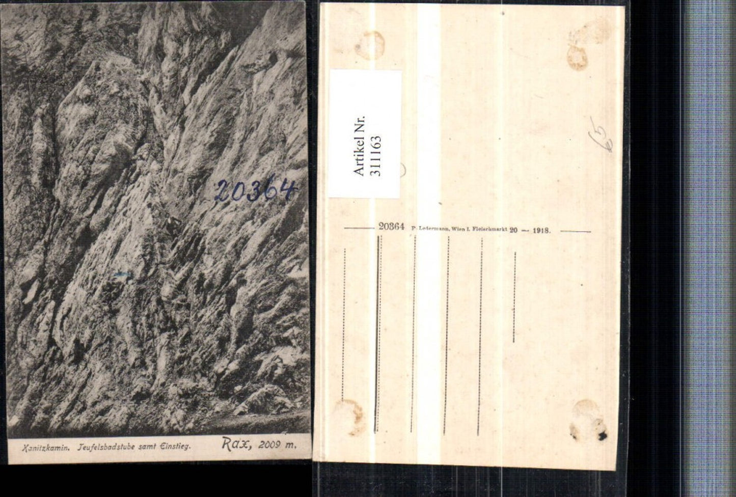 311163,Rax Teufelsbadstube b. Reichenau Kanitzkamin
