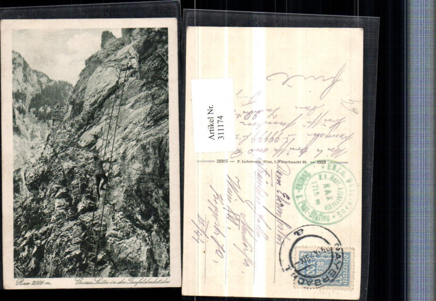 311174,Rax Große Leiter in d. Teufelsbadstube b. Reichenau Bergsteiger
