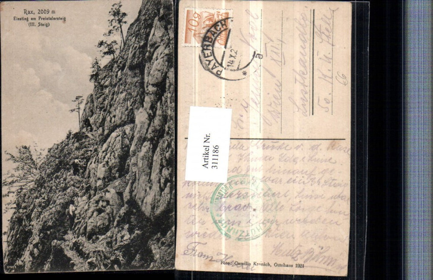 311186,Rax Einstieg am Preinertalsteig b. Prein Felswand