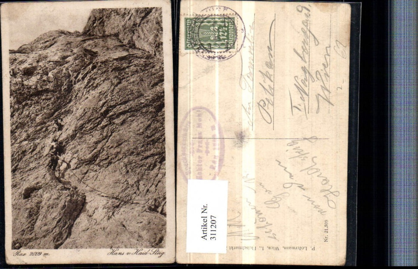 311207,Rax Hans von Haid-Stieg b. Reichenau Bergsteiger