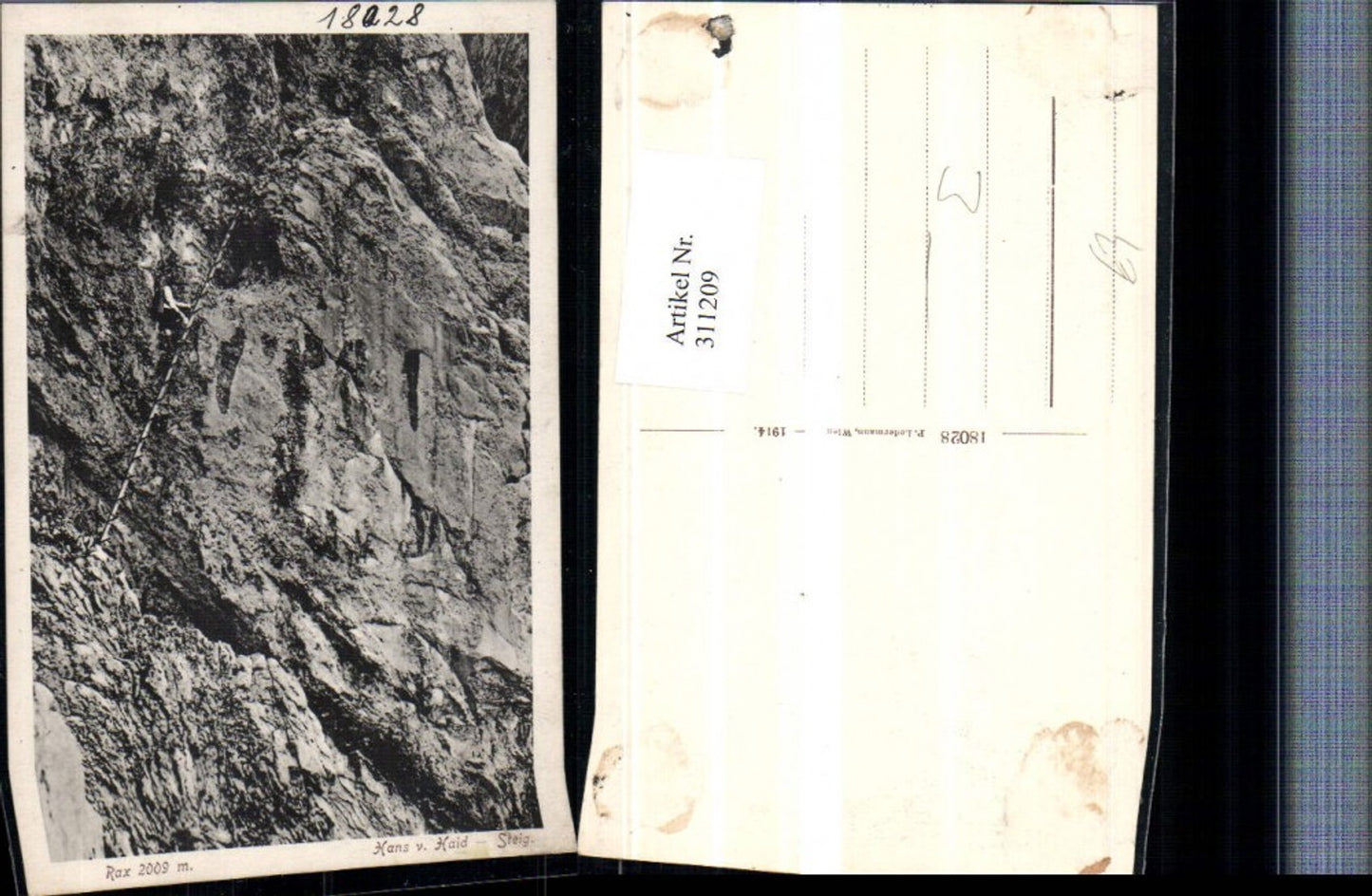 311209,Rax Hans von Haid-Steig b. Reichenau Leiter Bergsteiger