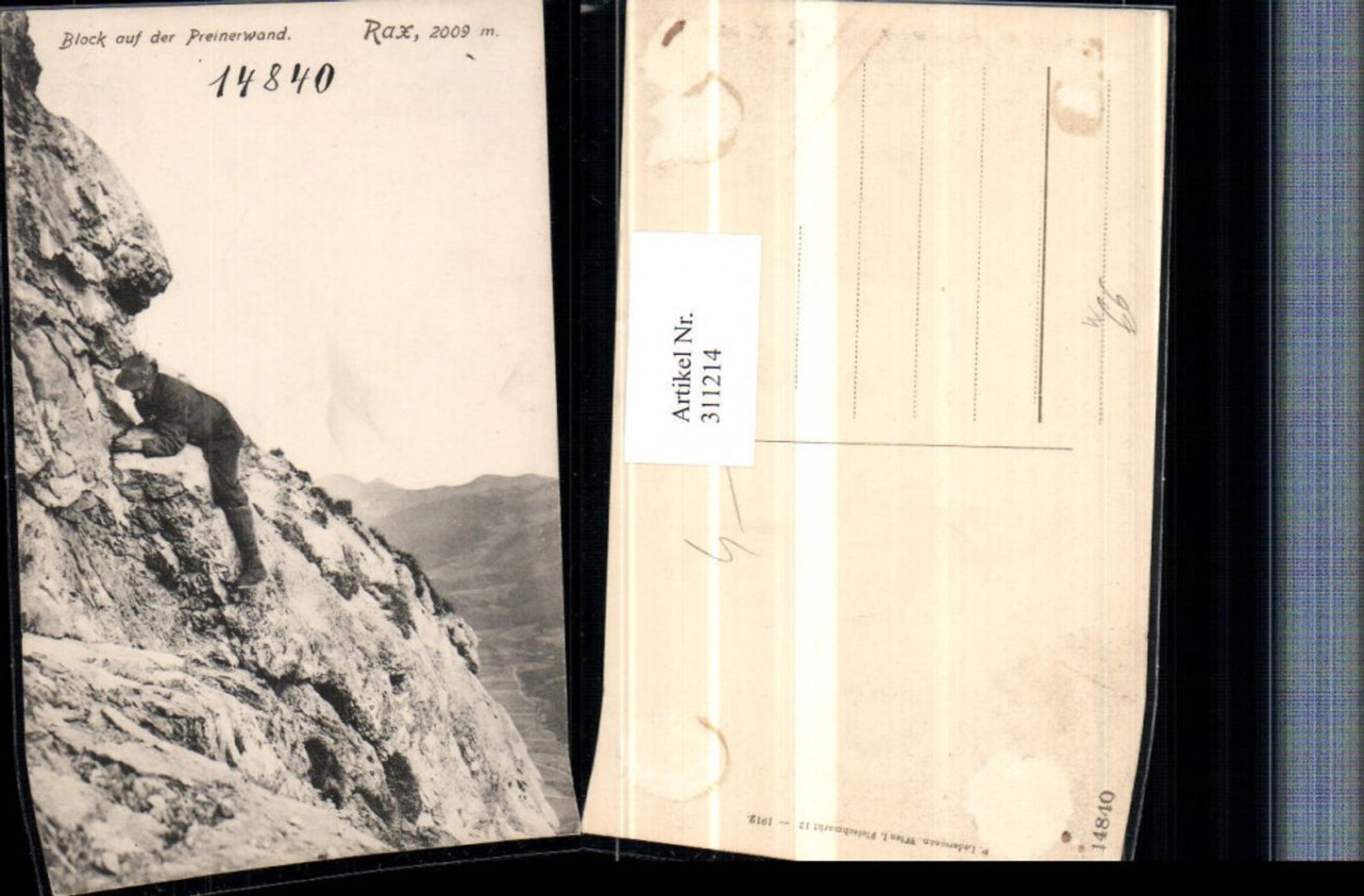 311214,Rax Block auf der Preinerwand b. Prein Bergsteiger