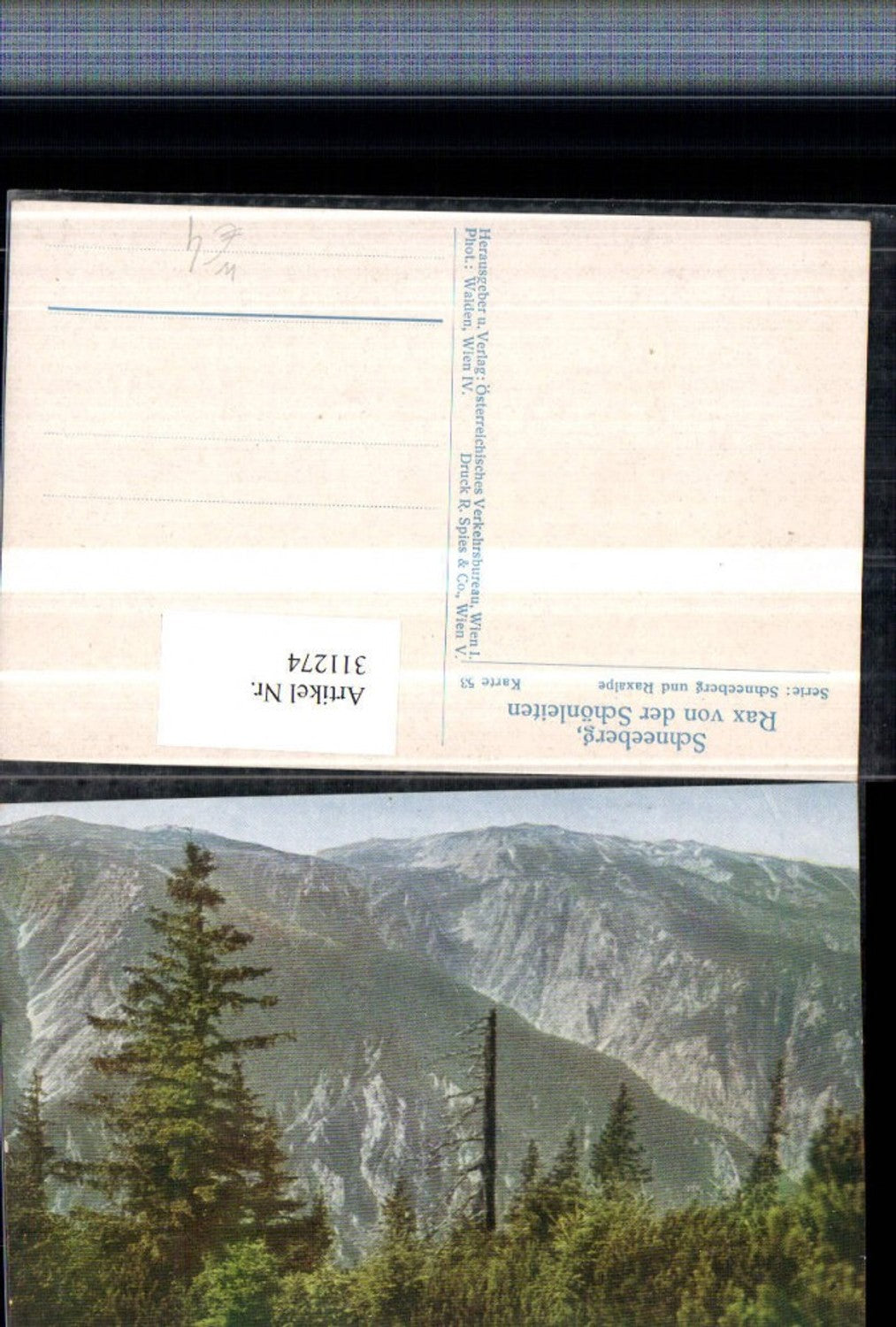 311274,Schneeberg Rax von d. Schönleiten b. Reichenau Bergkulisse