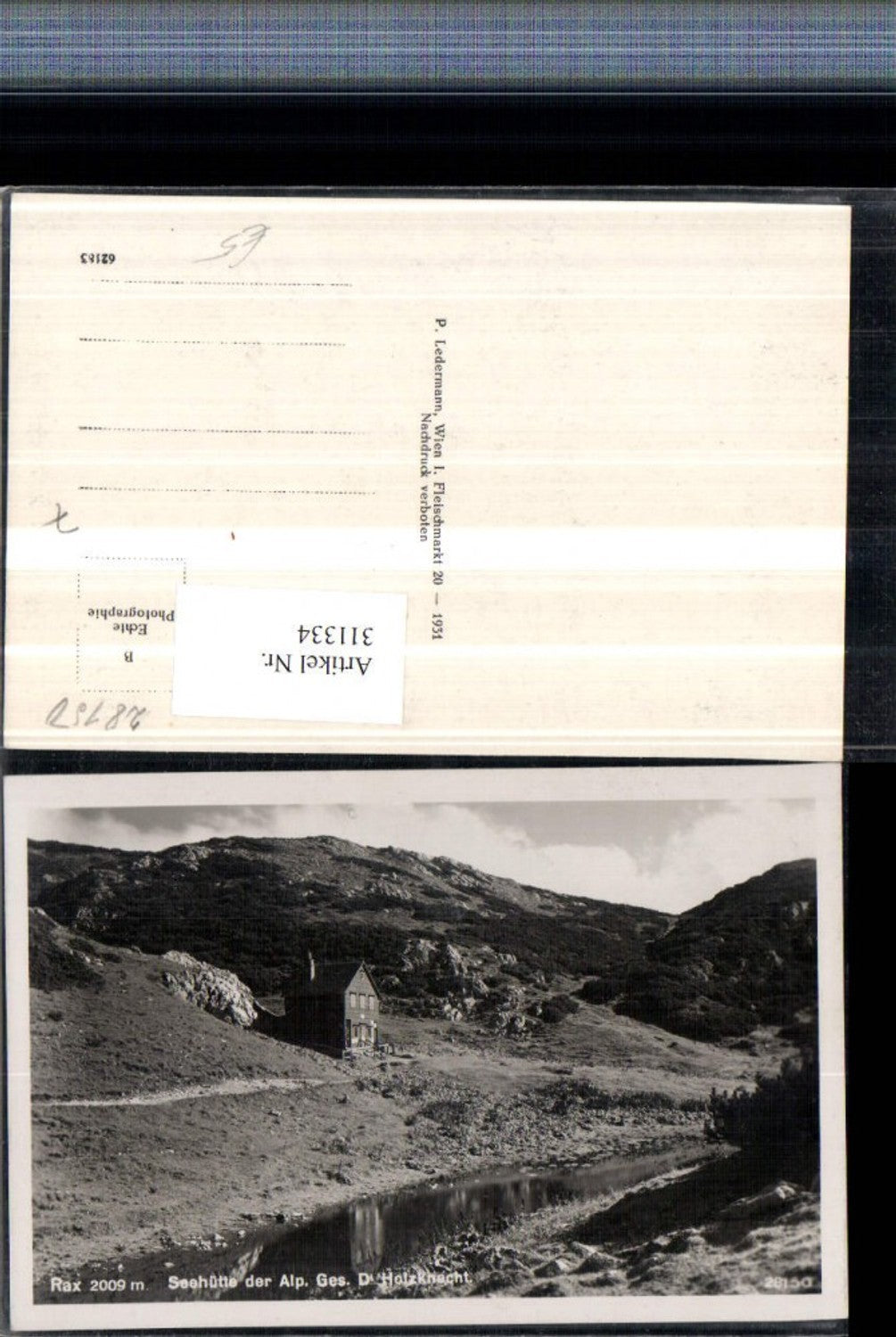 311334,Rax Seehütte Berghütte b. Reichenau Bergkulisse