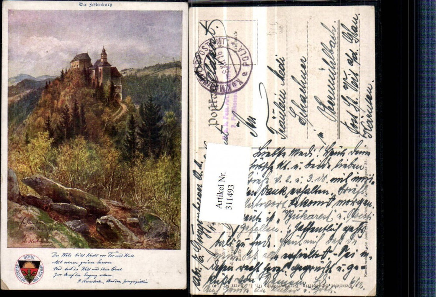 311493,Deutscher Schulverein 140 Künstler A. Heilmann Festenburg Burg