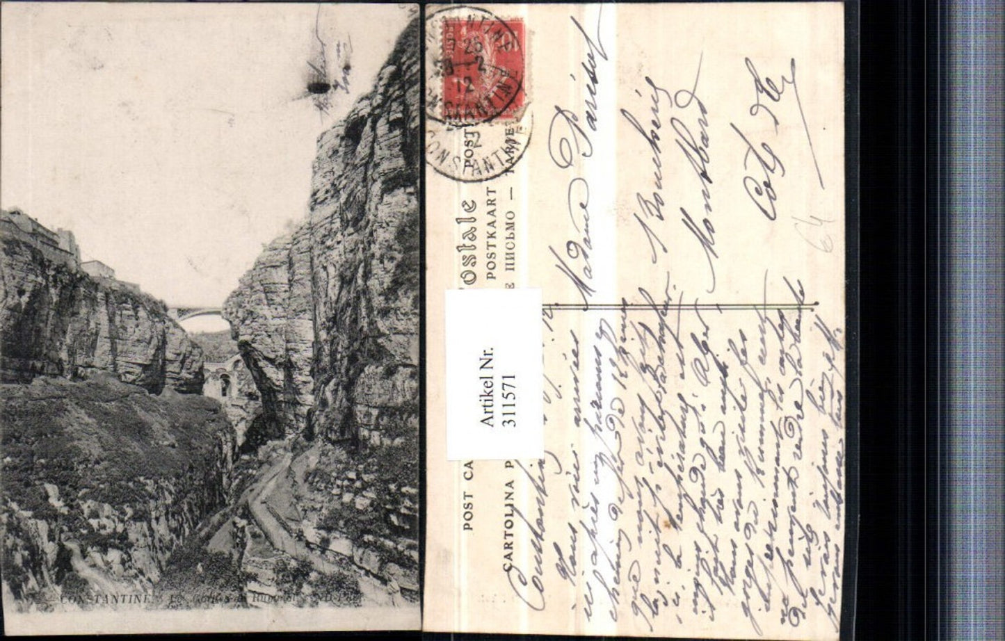 311571,Algerien Constantine Les Gorges du Rummel Brücke