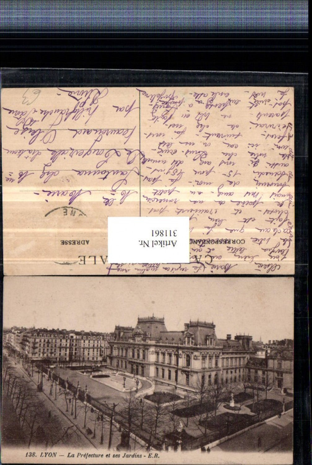 311861,Lyon La Prefecture et ses Jardins Präfektur Gebäude