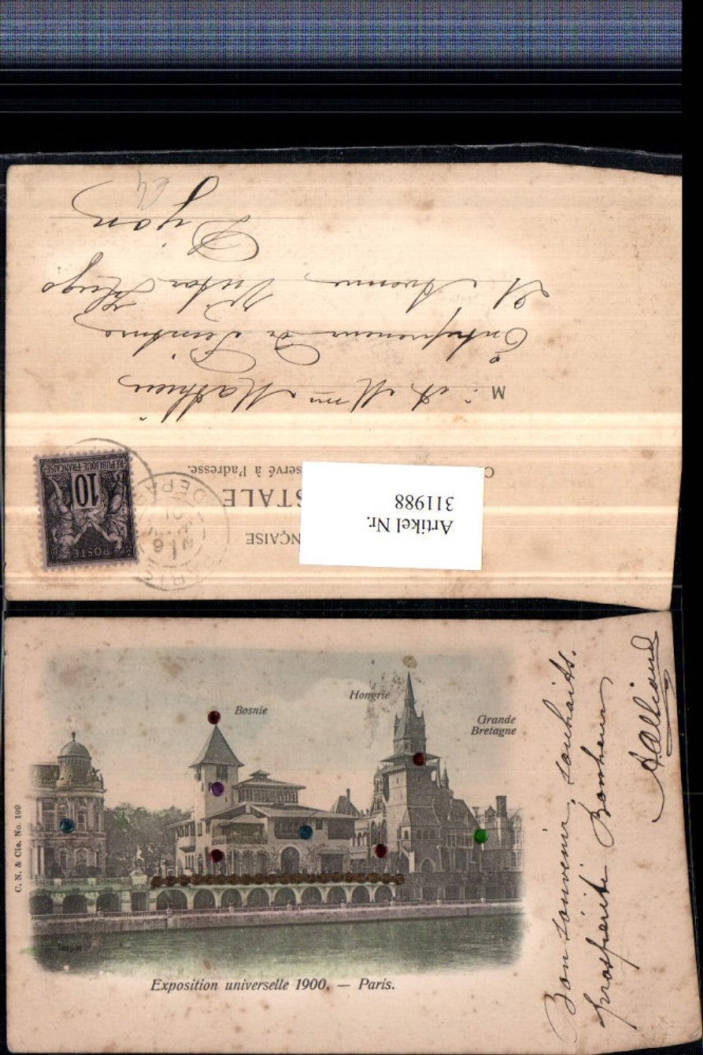 311988,Paris Exposition universelle 1900 Bosnie Hongrie Grande Bretagne Gebäude