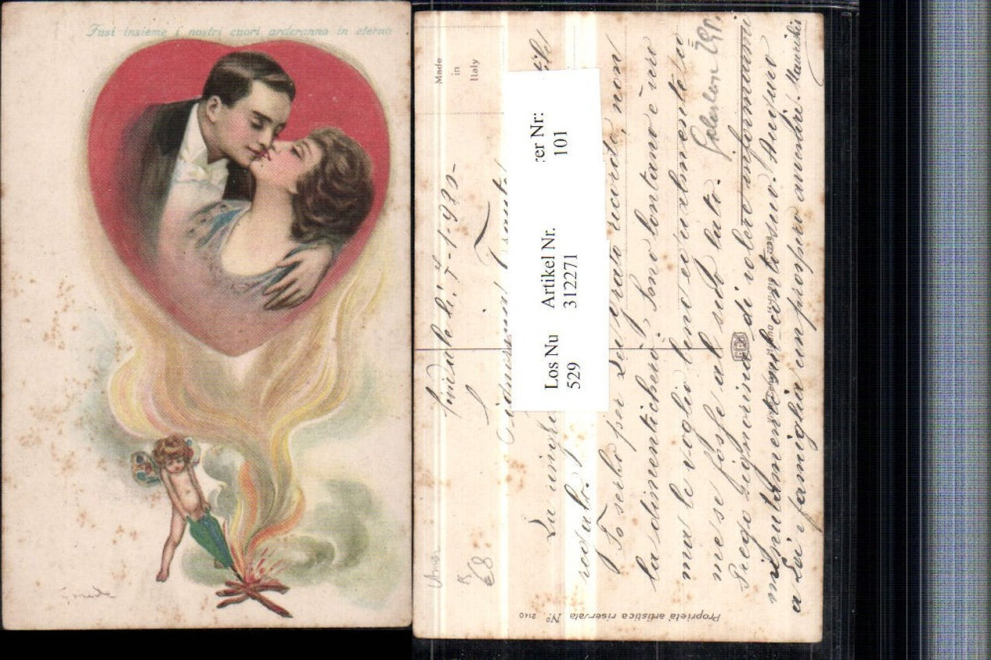 312271,Liebe Liebespaar Amor entfacht Feuer Herz Blasebalg