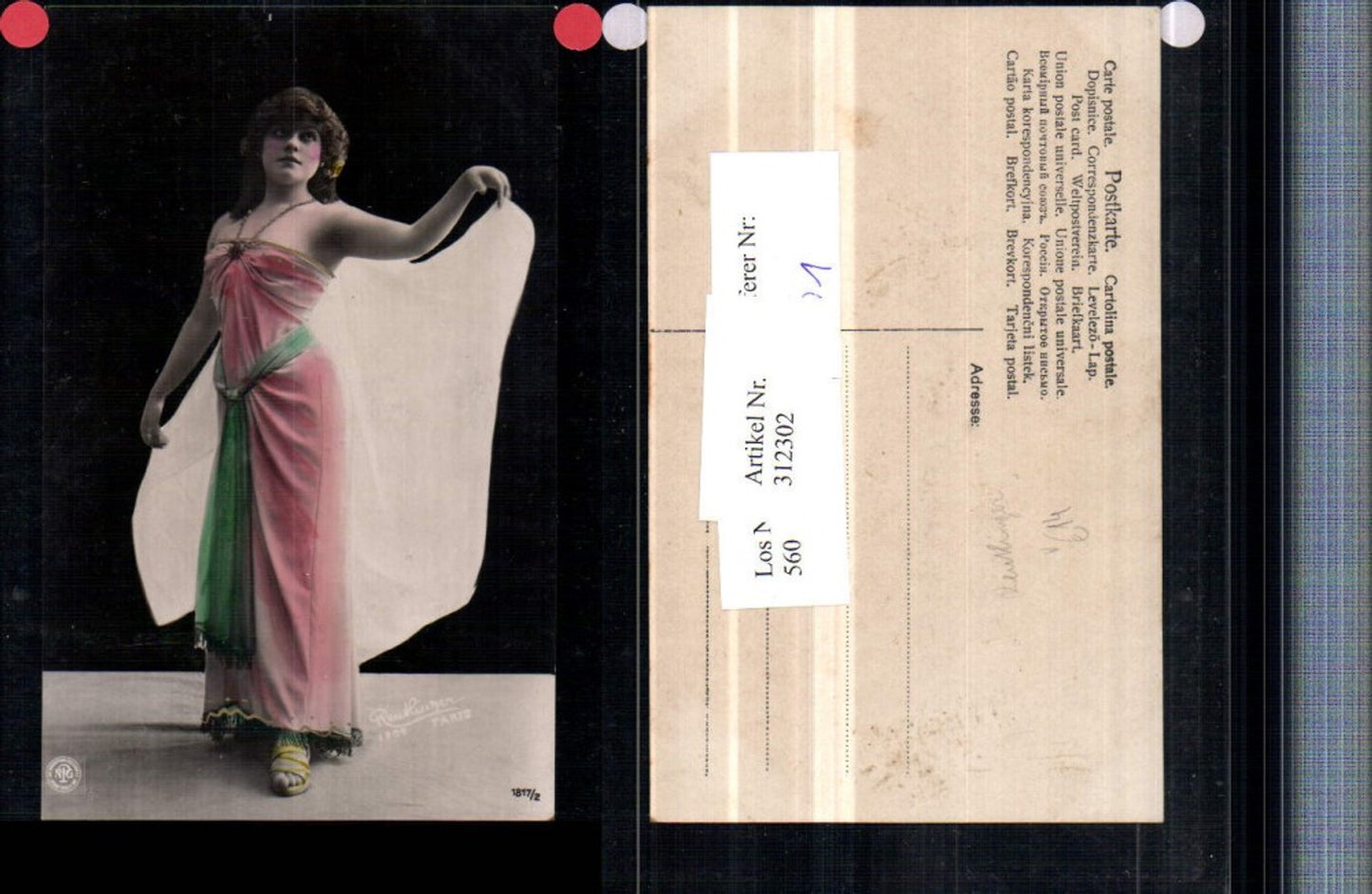 312302,Fotomontage Frau Mode Glamour pub Reutlinger Paris (NPG) 1817/2