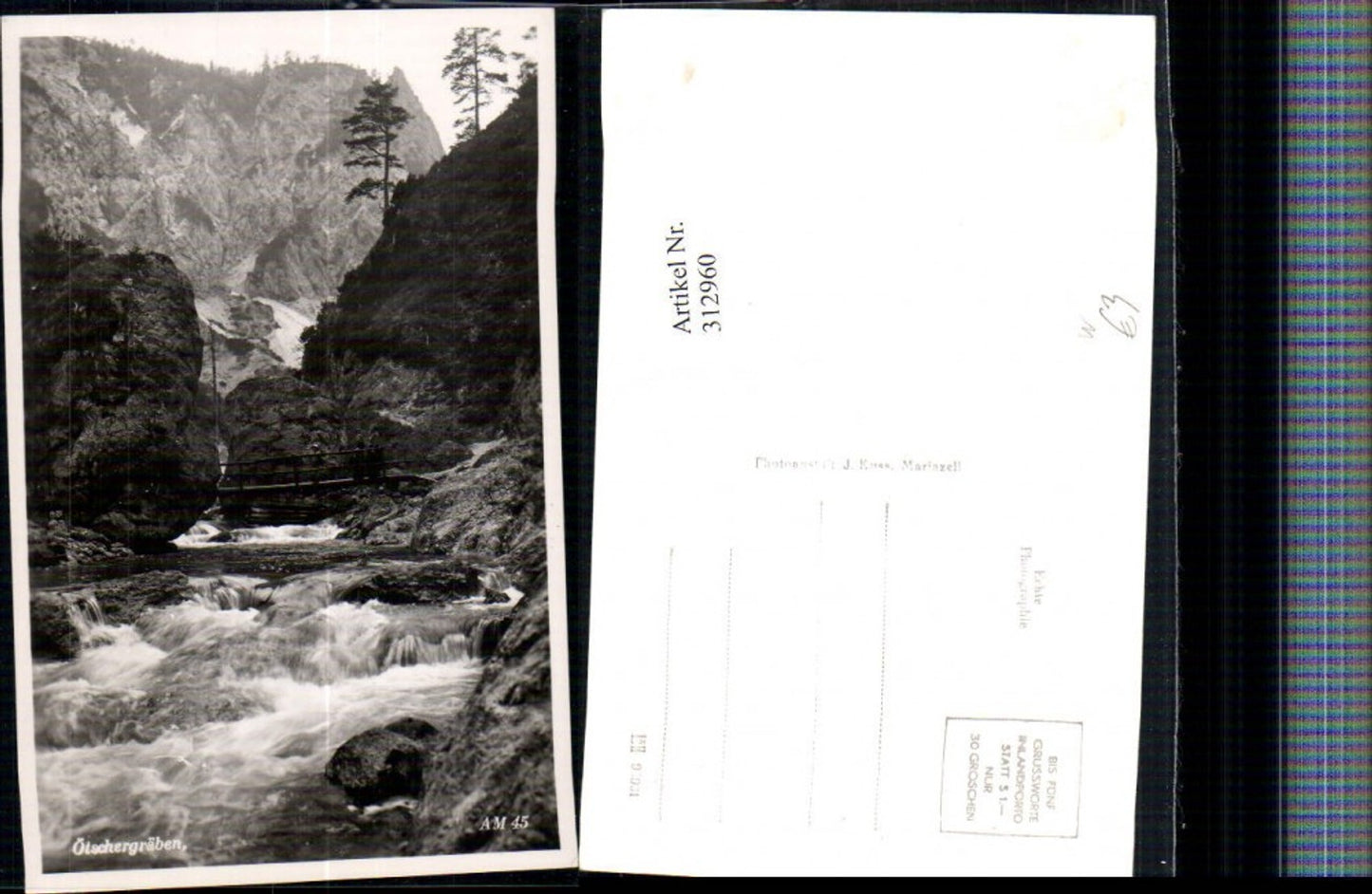 312960,Ötschergräben b. Mitterbach Wildbach Brücke