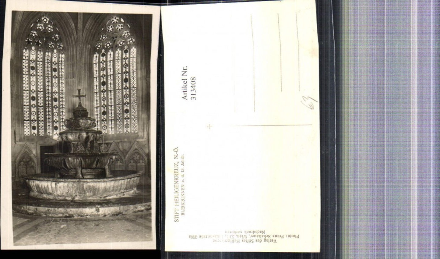 313408,Foto Ak Stift Heiligenkreuz Bleibrunnen Brunnen