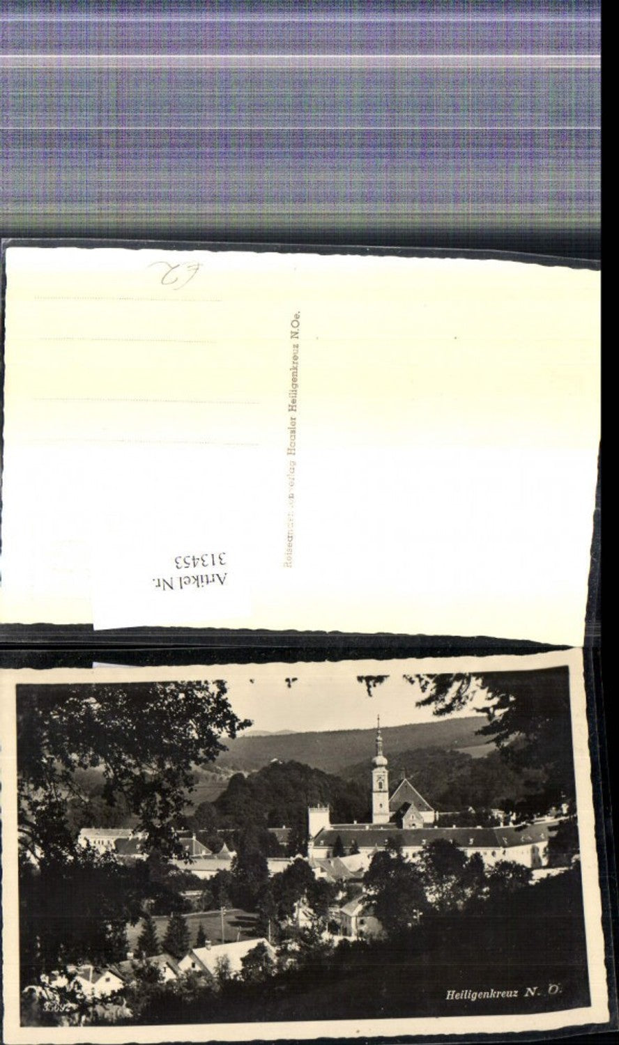 313453,Foto Ak Heiligenkreuz Stift Teilansicht