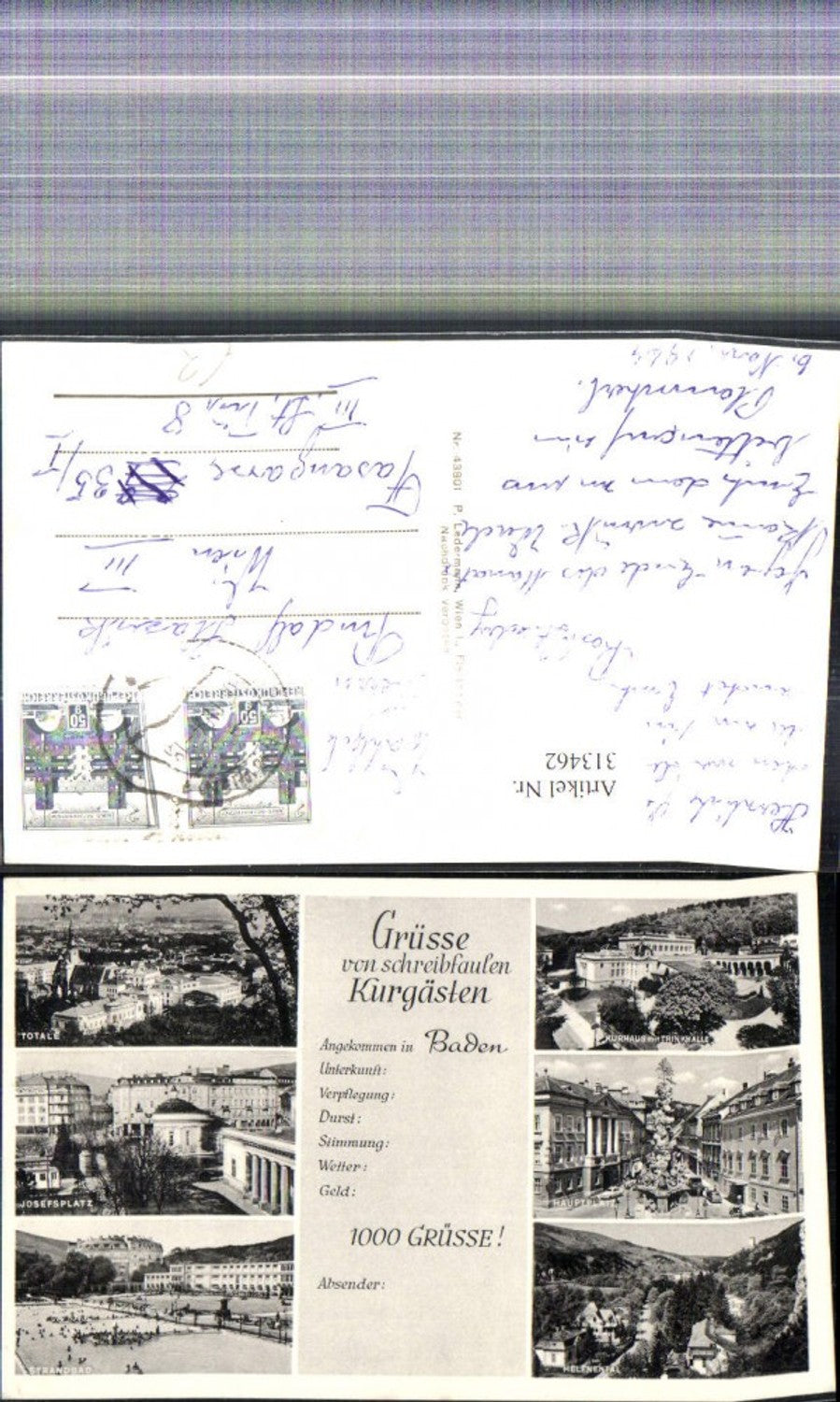 313462,Mehrbild Ak Baden Totale Josefsplatz Strandbad Helenental