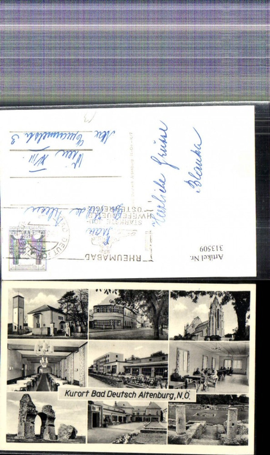 313509,Mehrbild Ak Bad Deutsch Altenburg Kurhaus Kirche