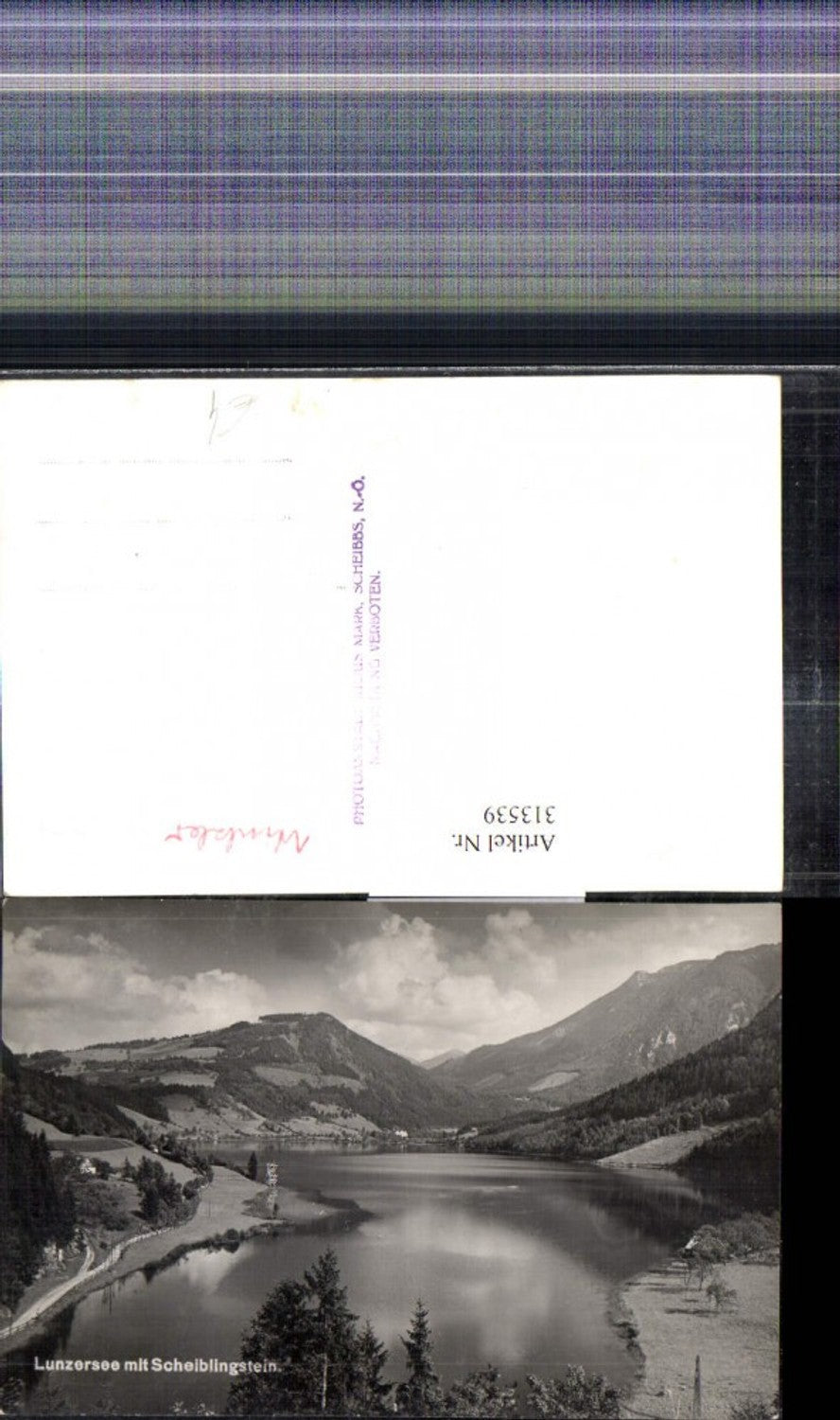 313539,Foto Ak Lunzersee m. Scheiblingstein Lunz